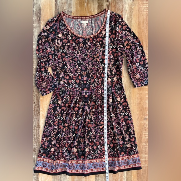 Max Studio Multicolor Boho Floral Dress, Size Large - Picture 13 of 13